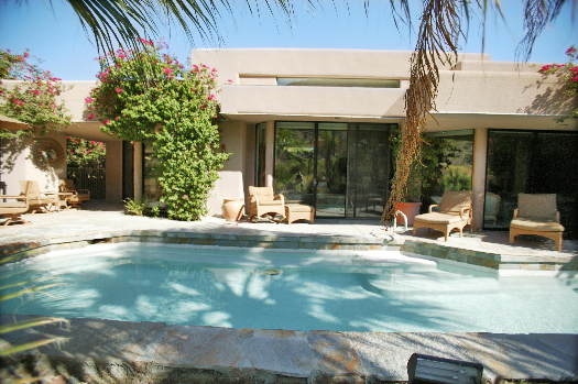 pool and spa area